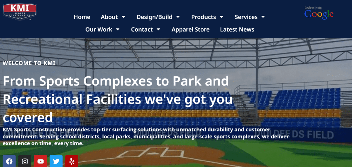 Screenshot 2025 03 21 at 00 09 59 Best Construction Company in Texas KMI Sports Construction