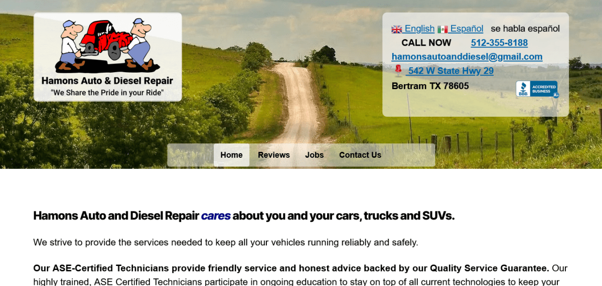 Screenshot 2025 03 21 at 02 26 58 Home Hamons Auto & Diesel Repair